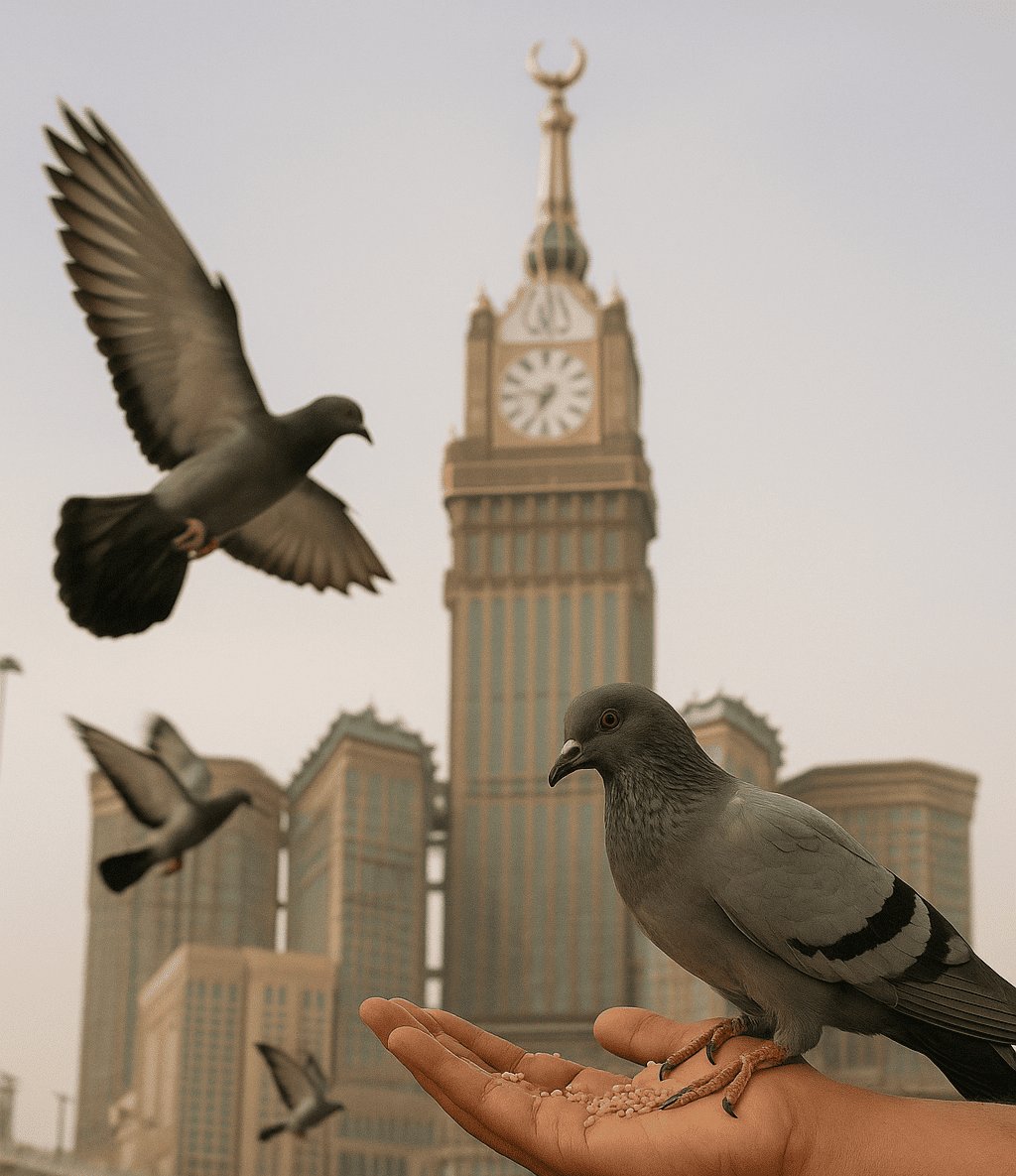 اطعام حمام مكة